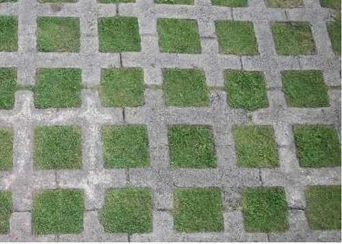 Green Square Plain Concrete Grass Paver Block, For Flooring