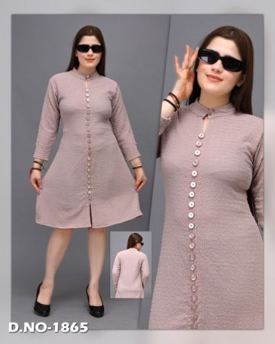 Ladies Cotton Short One Piece Dress, Size : M