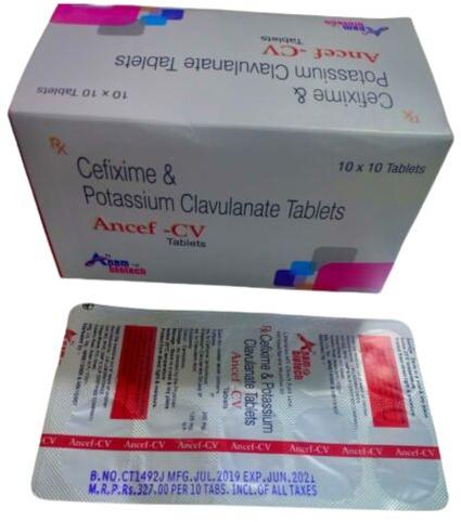 Ancef CV Tablets, Packaging Type : Strips