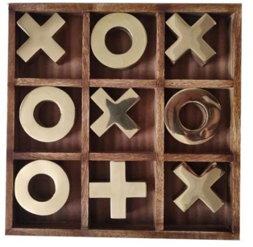 Wooden Tic Tac Toe Game