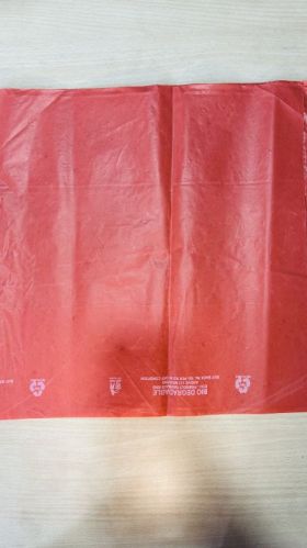 LDPE Plain Red Biodegradable Garbage Bag, Technics : Machine Made