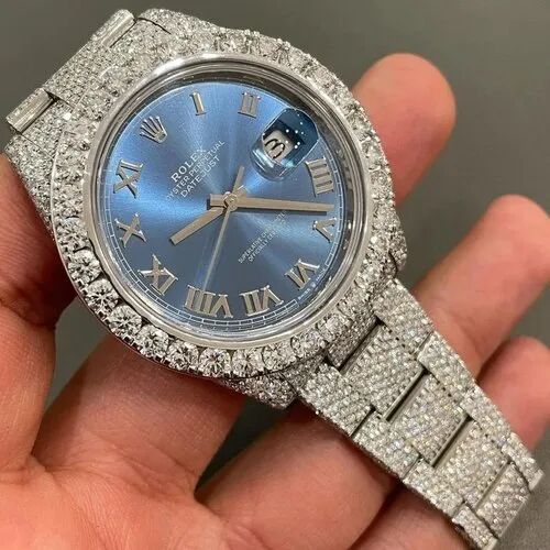 Stainless Steel Rolex Diamond Watch, Gender : Male