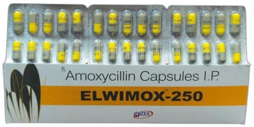 Elwimox 250mg Capsules, For Hospital, Clinical, Grade Standard : Pharma
