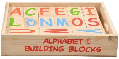 Non-toxic Inks Alphabet Building Blocks, For Kids Learning