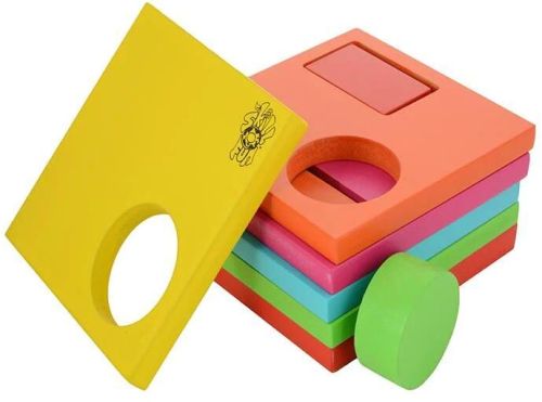 MDF Logic Blocks, For Kids Playing, Color : Multicolor