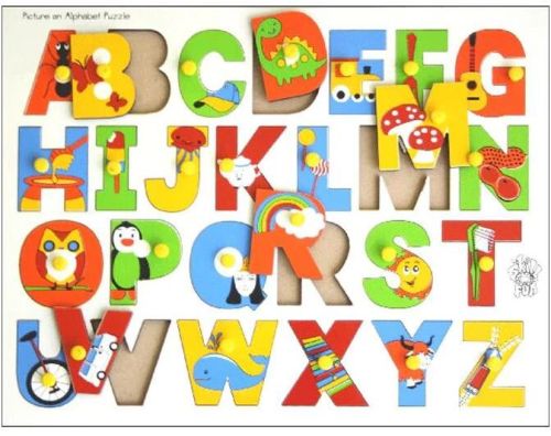 Picture On Alphabet Tray With Knobs, For Baby Playing, Packaging Type : Strong Pouch
