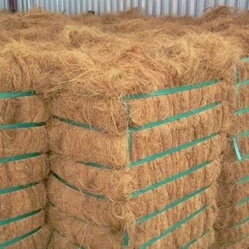 Coir Fiber Bales, For Industrial, Packaging Size : 20-30Kg