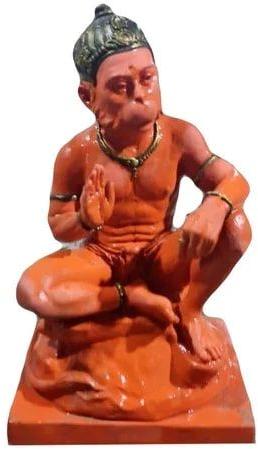 Painted Fiber Hanuman Statue, Size : 3 Feet (Height)