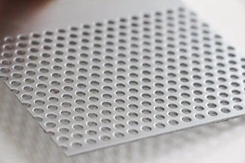 Steel CRC Round Perforated Sheet, For Industrial, Color : Silver