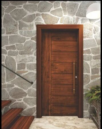 Hinge Teak Veneer Flush Door