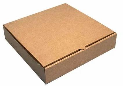 Plain Kraft Paper 14inch Corrugated Pizza Box, Feature : Recyclable, Light Weight