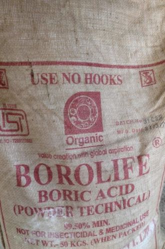 White Umiya Brand 25 Kg Boric Acid Powder, For Chemical Laboratory, Packaging Type : Plastic Packet