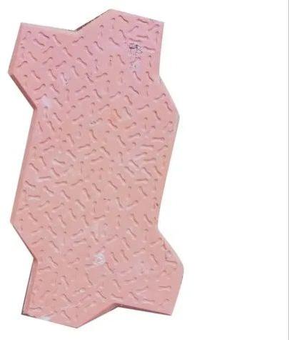 Plain Concrete Zig Zag Paver Block, Color : Red