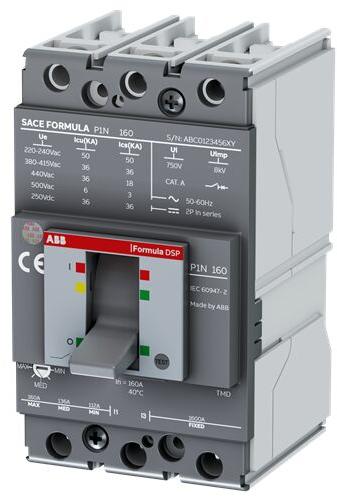 ABB P1C 160 TMD 125-1250 3P FF MCCB