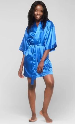 Plain Satin Kimono Dress, Size : XL, XXL, XXXL, All