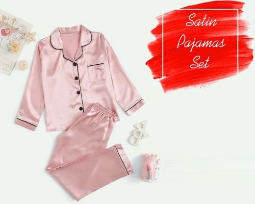 Women Satin Pajama Sets, Size : S/M/L/XL/XXL