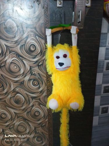 Yellow Cotton Monkey Soft Toy, For Baby Playing, Feature : Colorful Pattern
