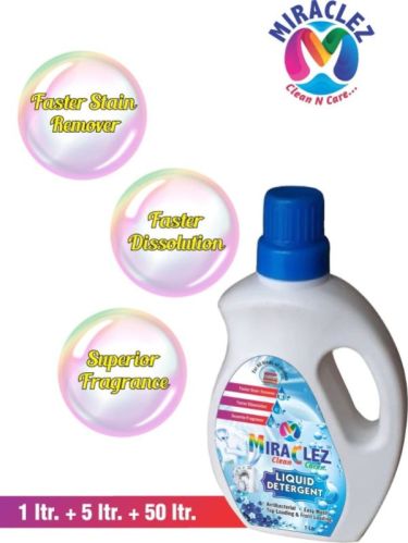 Miraclez Liquid Detergent 1Ltr, For Cloth Washing, Packaging Type : Plastic Bottle