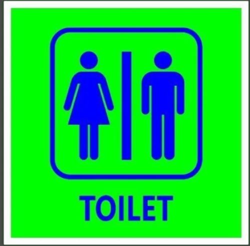 White Rectangular Non-lighting Type Aluminum Toilet Sign Board