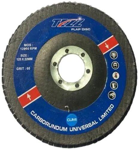 Round Aluminium Oxide Flap Disc, For Grinding, Size : 125x22mm 