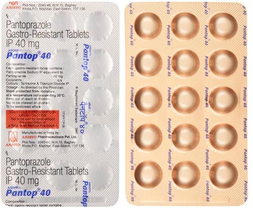 Pantoprazole 40mg Tablets, Packaging Type : Blister