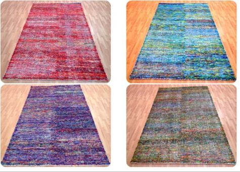 Rectangular Recycled Silk Yarn Rugs, For Flooring Use, Feature : Attractive Look, High Quality