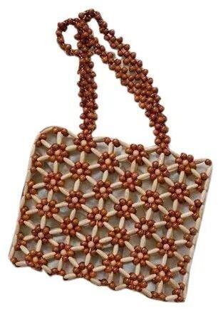 Macrame Designer Handmade Bag, Color : Brown, Cream