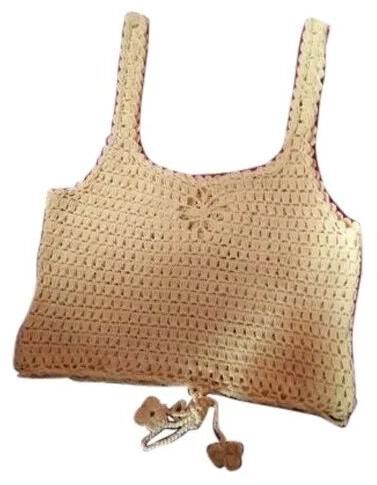 Plain Cotton Ladies Crochet Top, Sleeve Type : Sleeveless