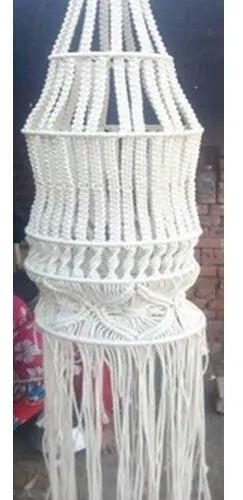 Cotton Macrame Jhumar, For Decoration, Color : White