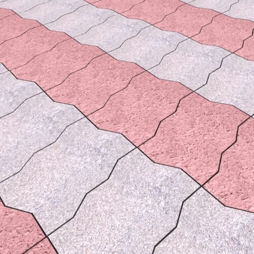 Rectangular Cement Interlocking Paver Blocks, For Flooring, Pattern : Plain