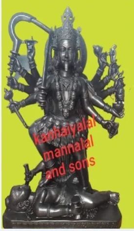 Black Marble Kali Mata Statue, Pattern : Plain