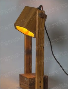 Latest Design Wooden Table Lamp, Shade Shape : Customize