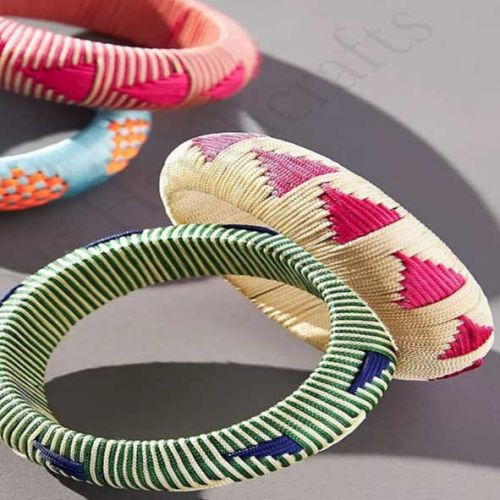 Famous Handicraft Round Cord Rapping Bangle