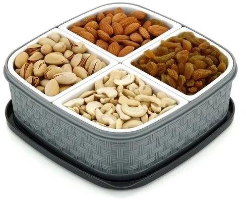 Square Plastic Dry Fruit Box, Size : 19X6