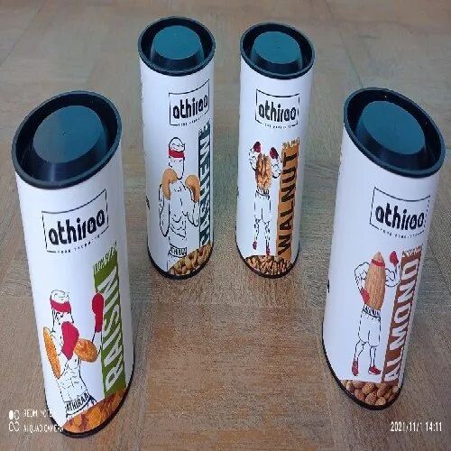 Round Paper Container, Color : Brown, White