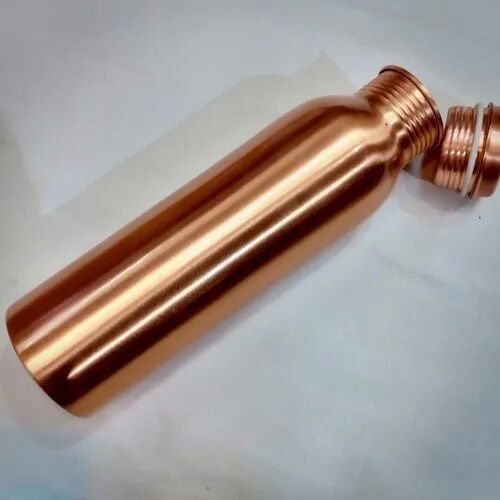 Cylindrical Copper Water Bottle