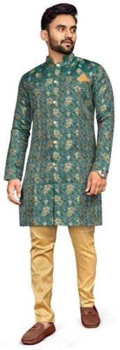 Printed Mens Traditional Kurta Pajama, Technics : Machine Made
