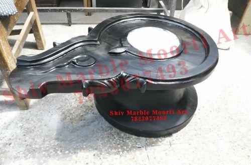 Black Stone Marble Shivling Argha, For Temple, Size : 2.5 Feet