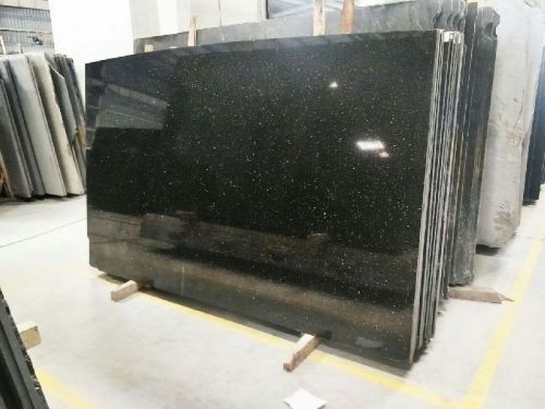 Polished Black Galaxy Granite, For Countertop, Flooring, Kitchen Slab, Restaurant Slab, Wall Tiles