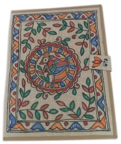 Bird Printed Jute File Folder, Size : 13.0 X 10.2 Inch