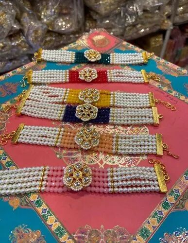 Kundan Bracelet, Color : Multicolored