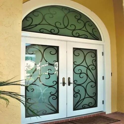 UPVC French Door, Frame Color : White