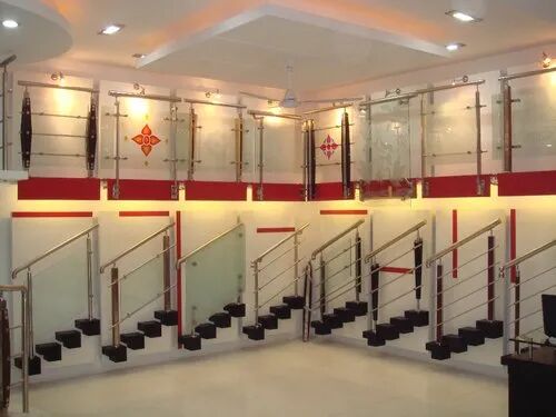 Stainless Steel Glass Railing, For Hotel, Design : Panel