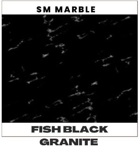 Polished Fish Black Granite, For Vases, Vanity Tops, Treads, Steps, Staircases, Kitchen Countertops