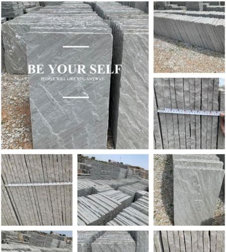 Non Polished Natural Grey Sand Stone, Size : 20-30mm