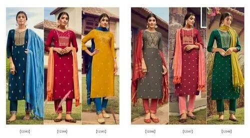 Embroidery Designer Kurti, Size : L, XL, XXL.