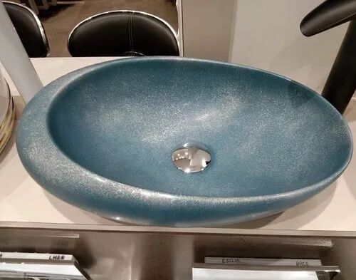 Ceramic Table Top Wash Basin, Shape : Oval