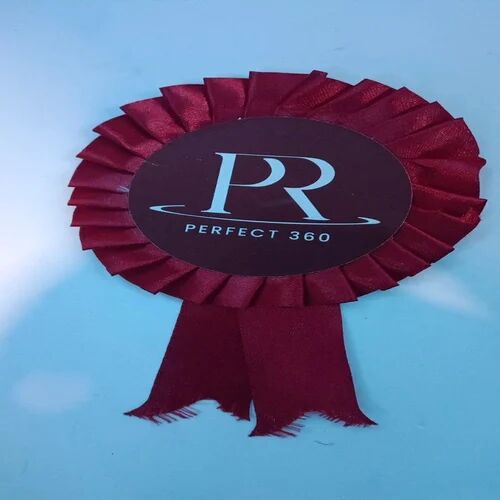 Cotton Customised Ribbon Badge, For Promotional