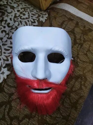 Plastic Party Mask, Color : White