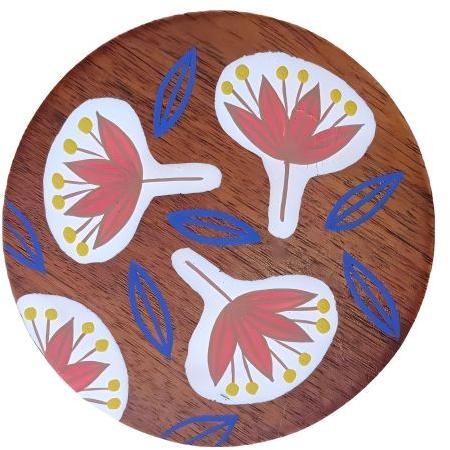 Hand Painted Wooden Coaster Milti Colour